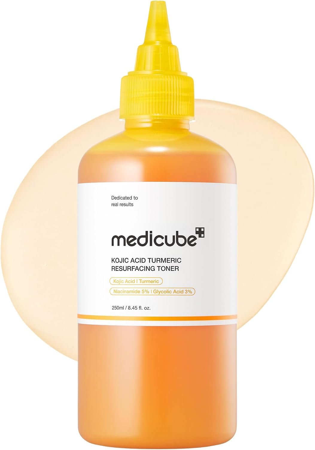 Medicube – טונר פילינג עם חומצה קוג׳ית וכורכום להבהרת כתמים ואחידות גוון