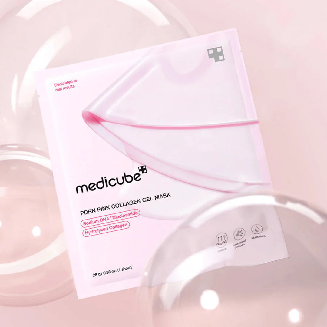 מדיקיוב – סט מסכות ג'ל קולגן ורוד PDRN medicube